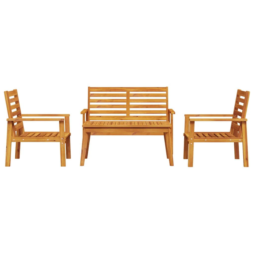 vidaXL 4-delige Loungeset massief acaciahout