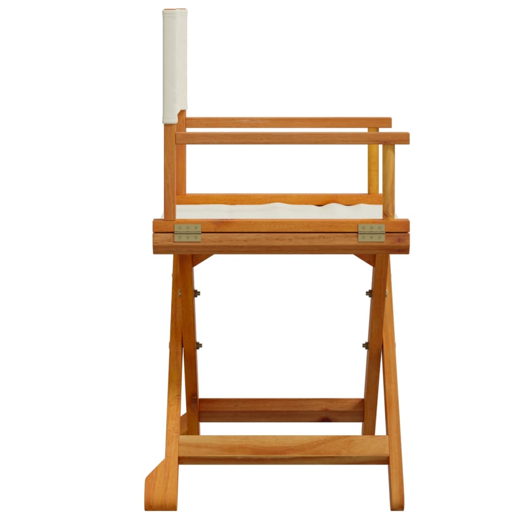vidaXL Tuinstoelen 4 st inklapbaar stof crèmewit