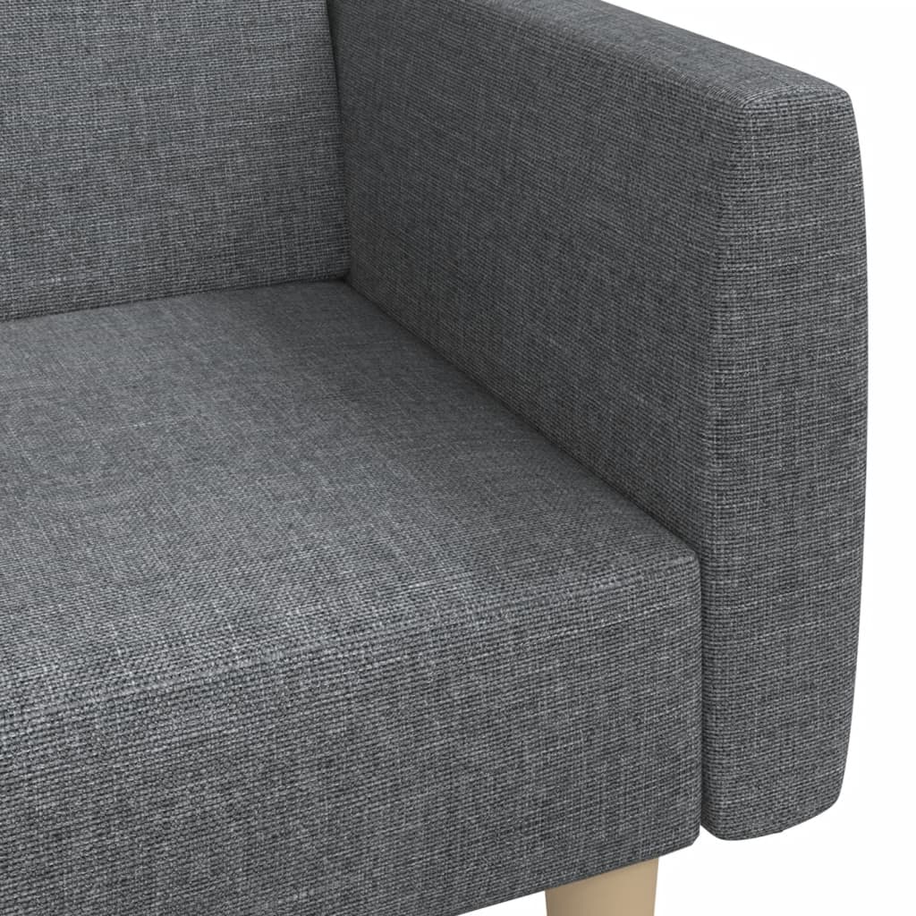 vidaXL Slaapbank 2-zits stof lichtgrijs