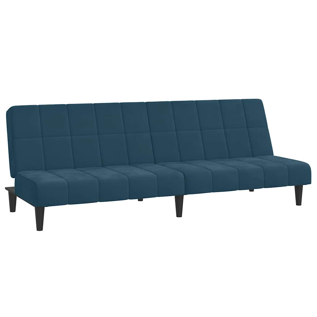 vidaXL Slaapbank 2-zits fluweel blauw