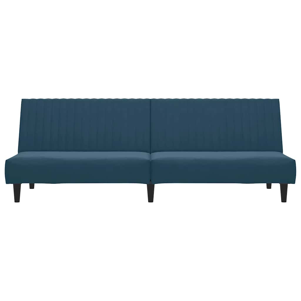 vidaXL Slaapbank 2-zits fluweel blauw