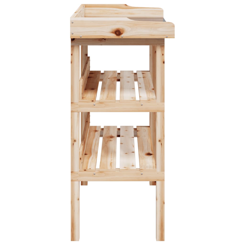 vidaXL Plantentafel met schappen 78x38x82,5 cm massief vurenhout