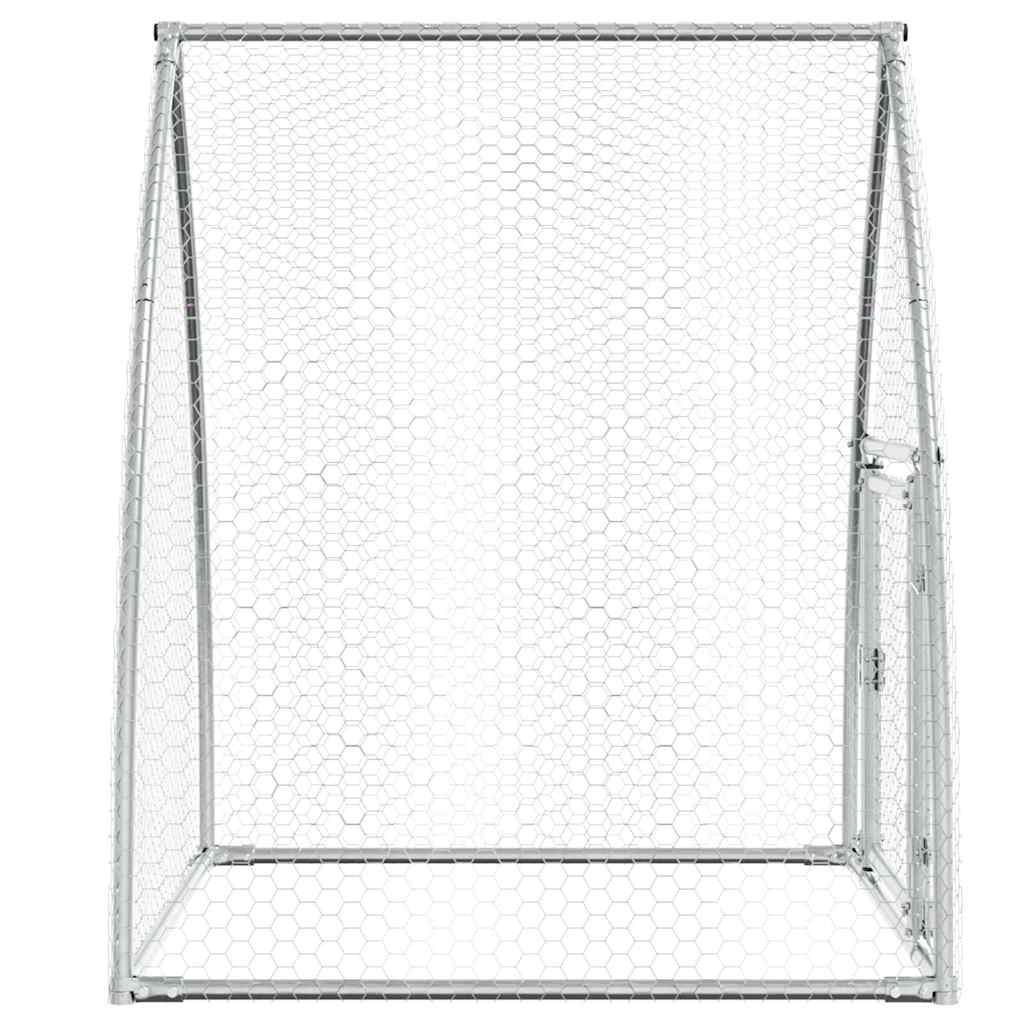 vidaXL Chicken Coop 100x105x120 cm Galvanized Steel Silver