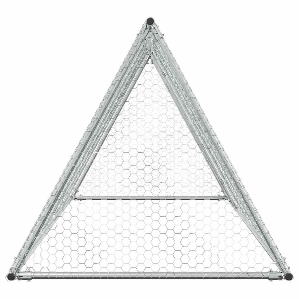 vidaXL Kippenhok 200x105x91 cm gegalvaniseerd staal zilverkleurig