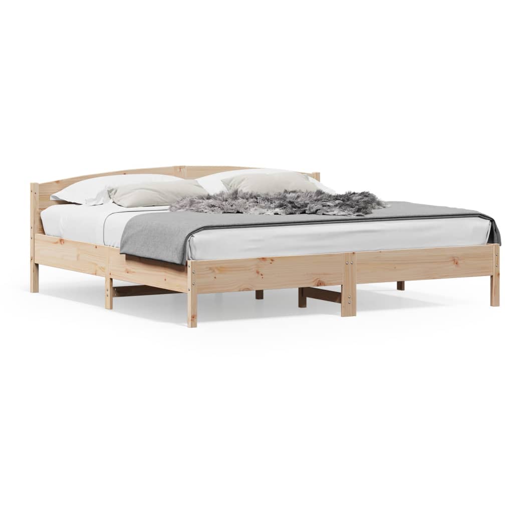 vidaXL Bedframe zonder matras massief grenenhout 200x200 cm