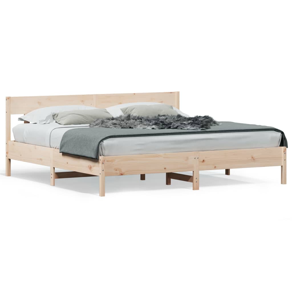 vidaXL Bedframe zonder matras massief grenenhout 200x200 cm