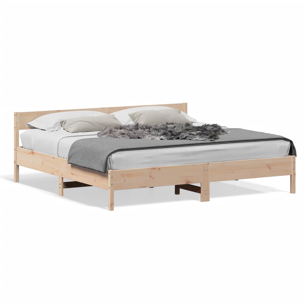 vidaXL Bedframe zonder matras massief grenenhout 200x200 cm