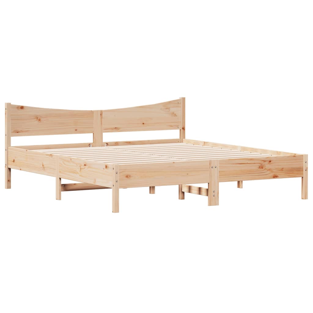vidaXL Bedframe zonder matras massief grenenhout 200x200 cm