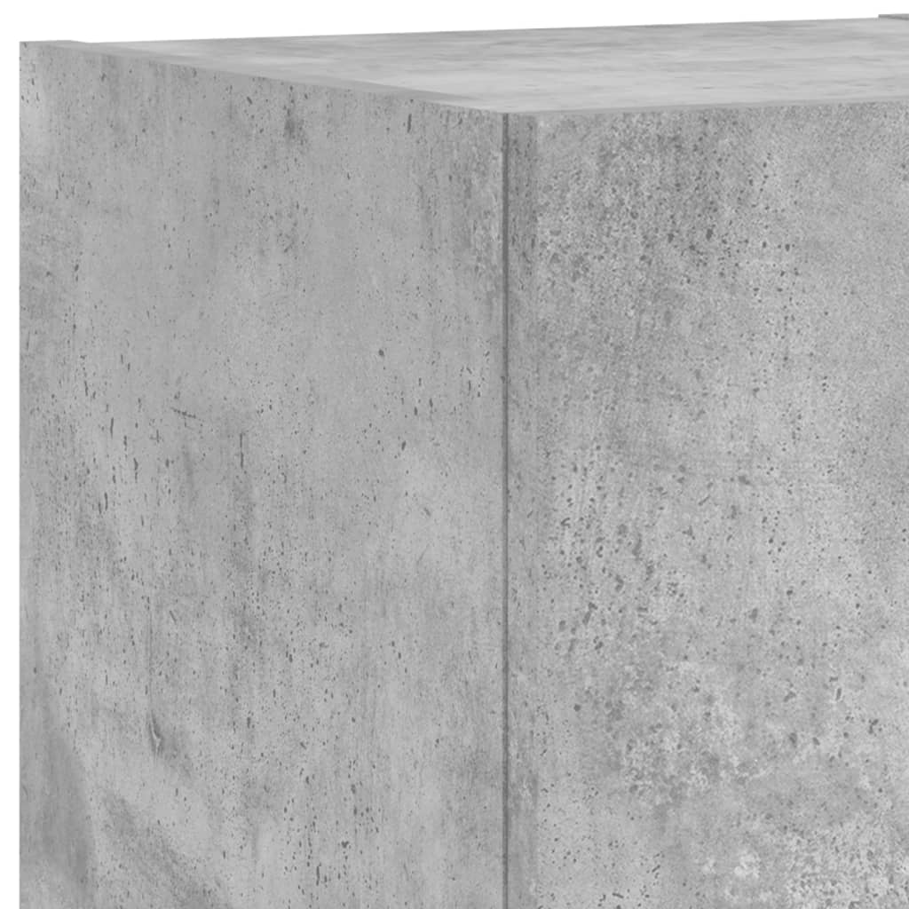 vidaXL 5-delige Tv-wandmeubelset met LED bewerkt hout betongrijs