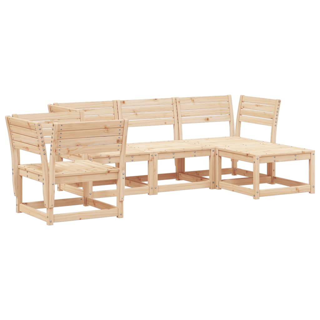 vidaXL 5-delige Loungeset massief grenenhout