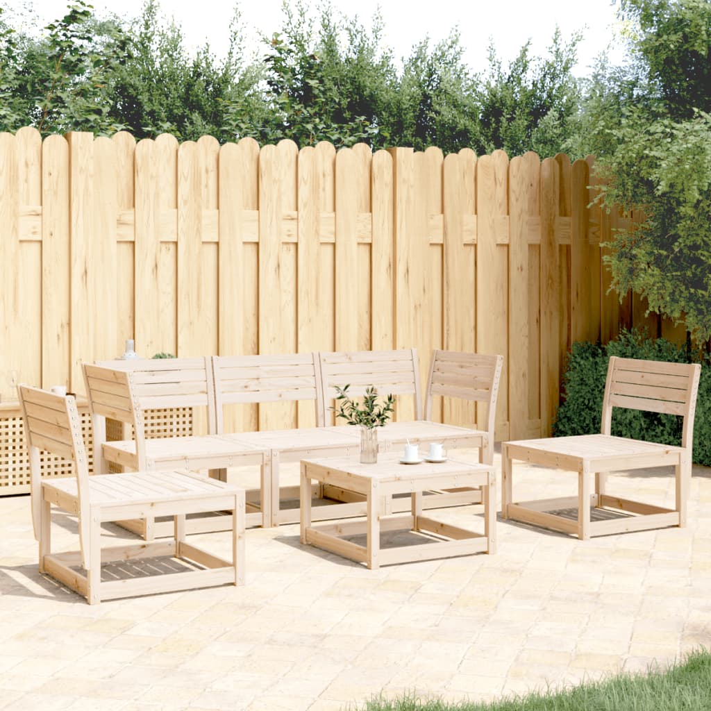 vidaXL 5-delige Loungeset massief grenenhout