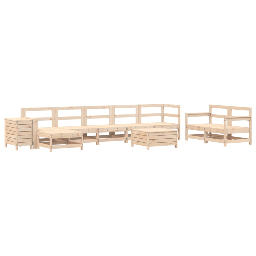 vidaXL 10-delige Loungeset massief grenenhout