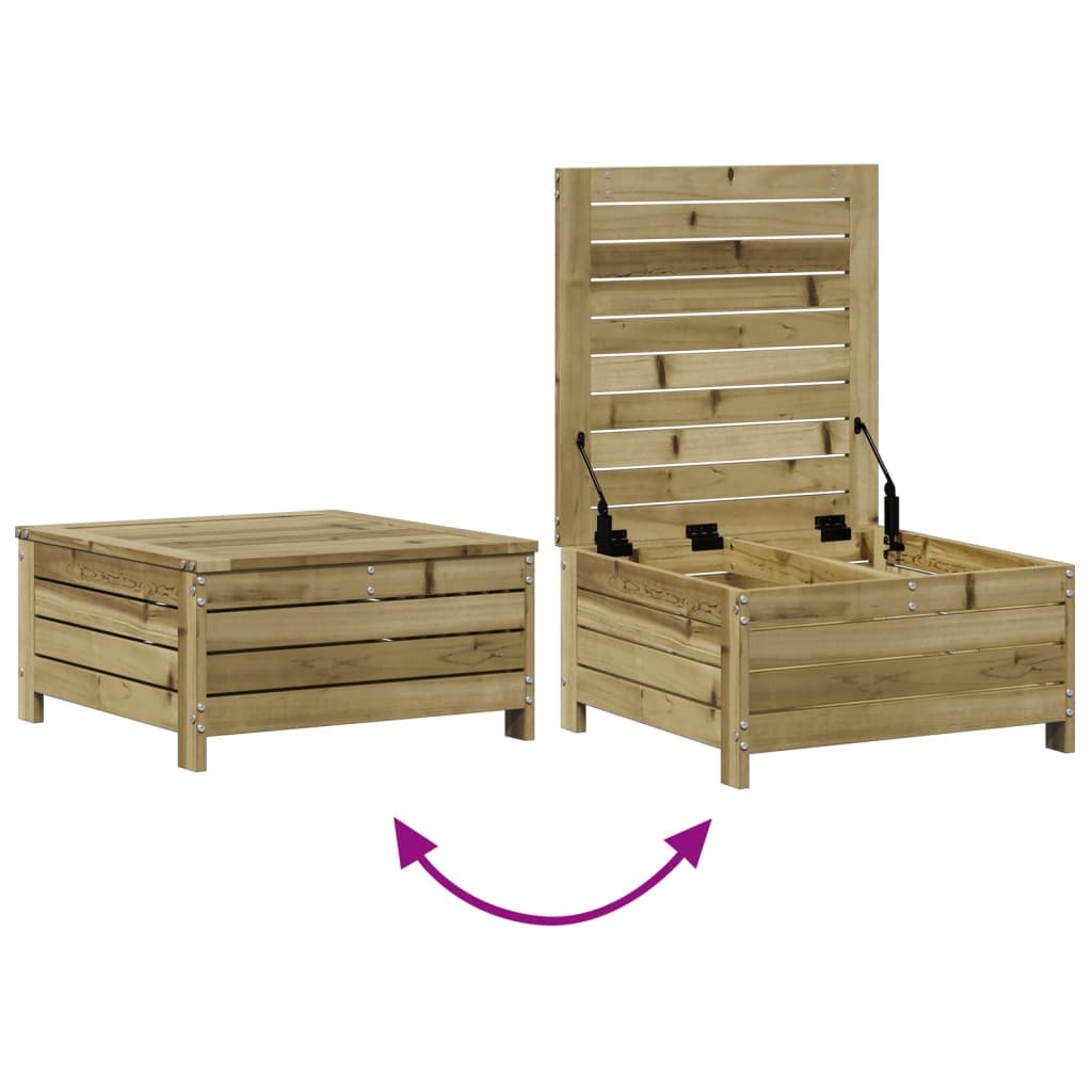 vidaXL 7-delige Loungeset met kussens massief grenenhout