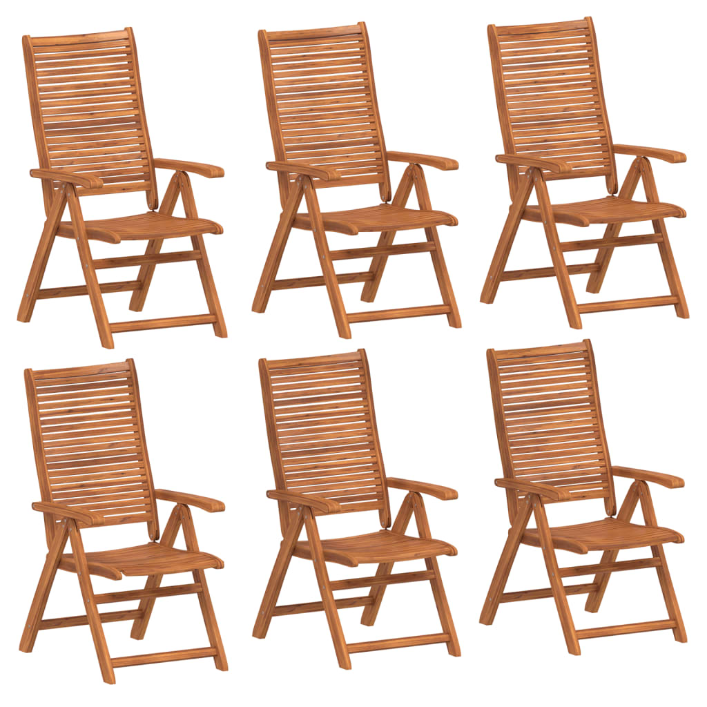 vidaXL Tuinstoelen 4 st verstelbaar 56x72x107 cm massief acaciahout