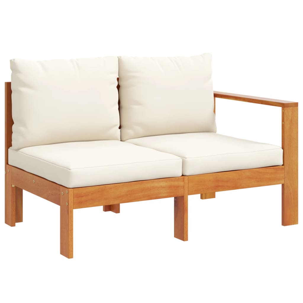 vidaXL 4-delige Loungeset met kussens massief acaciahout