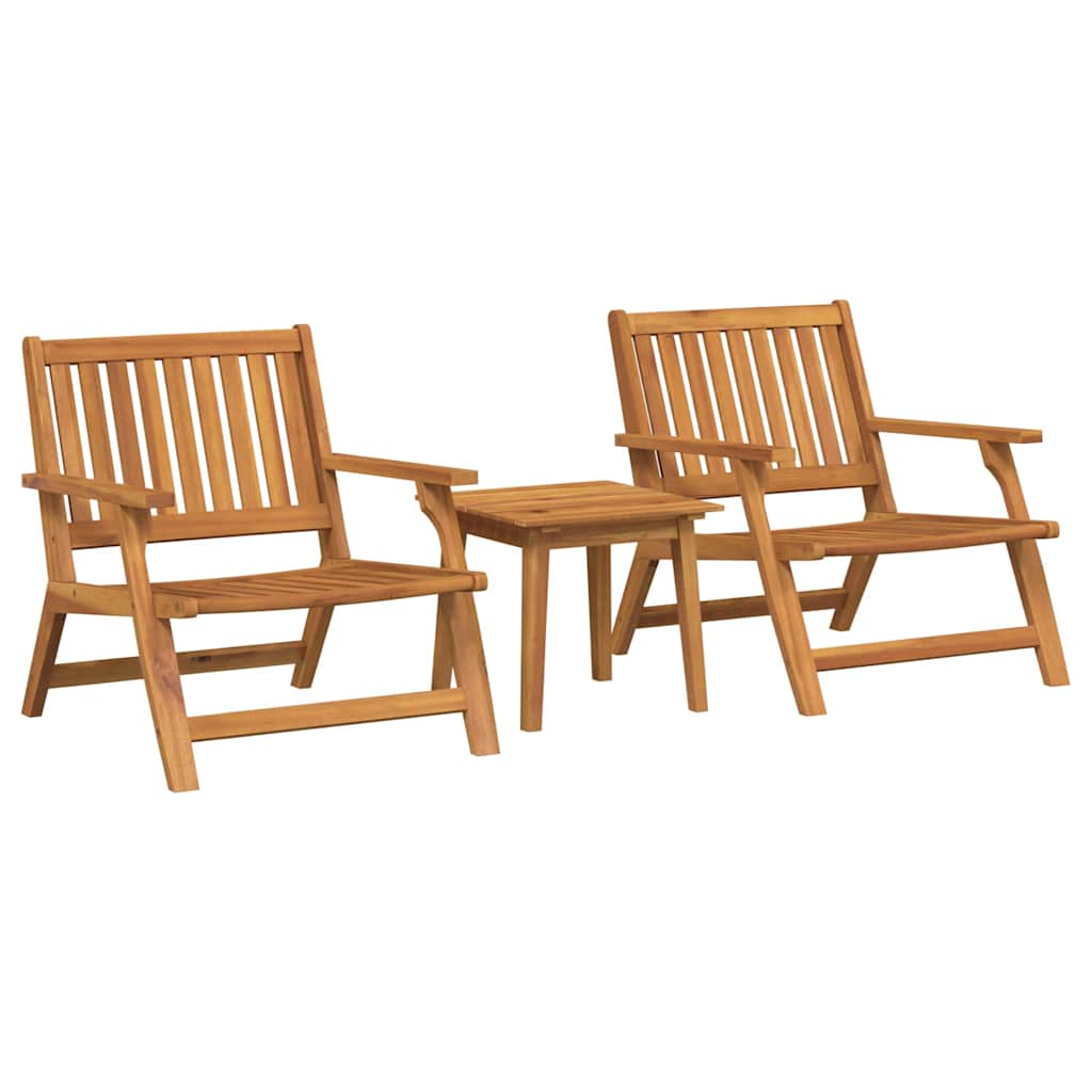 vidaXL Tuinstoel 3 pcs Bruin Massief Acacia Hout
