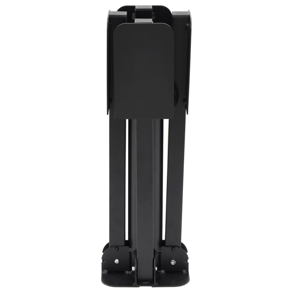 vidaXL Pied de parasol pliable pour mât Ø38/48 mm en acier noir brillant
