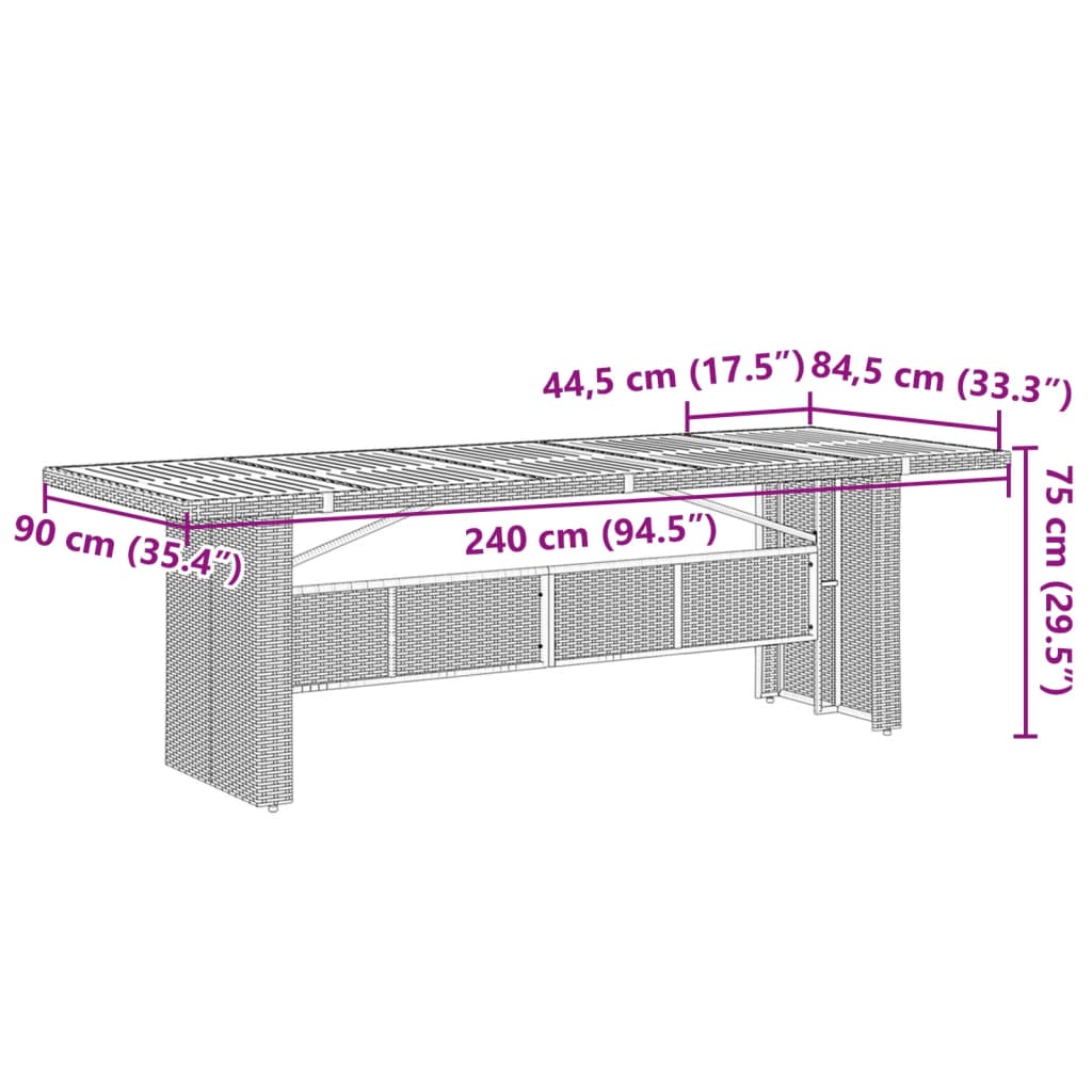 vidaXL Ensemble de bistrot 9 pièces avec coussins en résine tressée gris