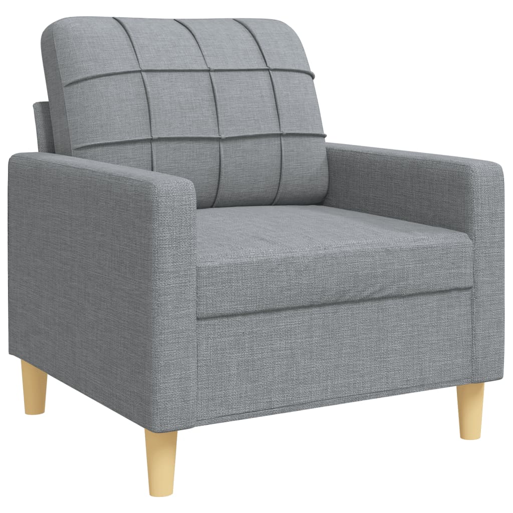 vidaXL 3-piece Fabric Lounge Set light grey