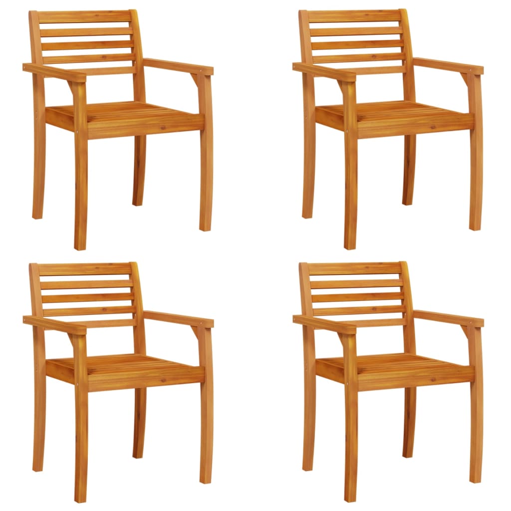 vidaXL Tuinstoelen 4 st 59x55x85 cm massief acaciahout