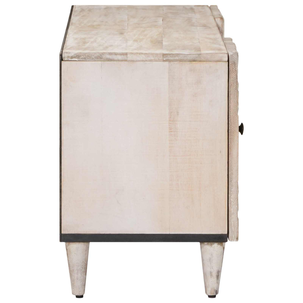 vidaXL TV Cabinet with Drawer White 105 x 33.5 x 46 cm Solid Mango Wood
