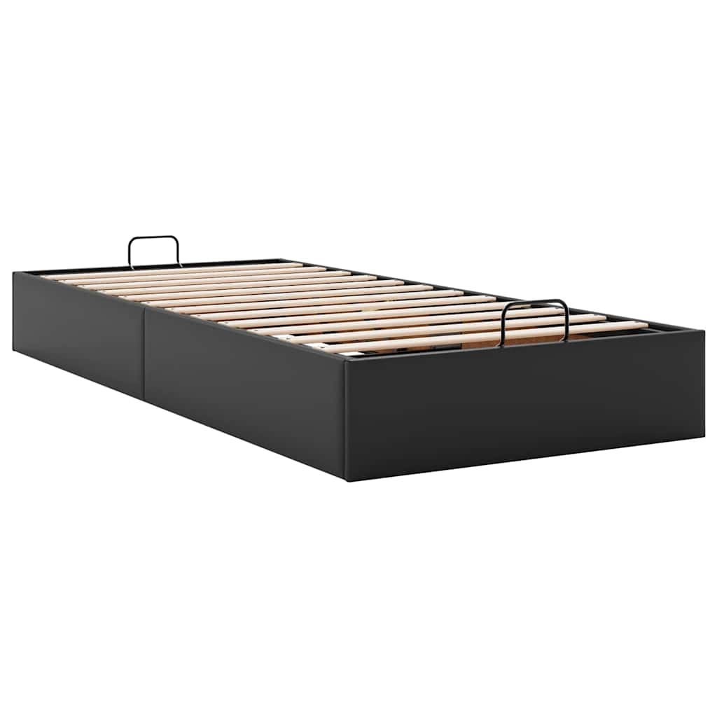 vidaXL Cadre de lit avec matelas d'art noir 80x200 cm