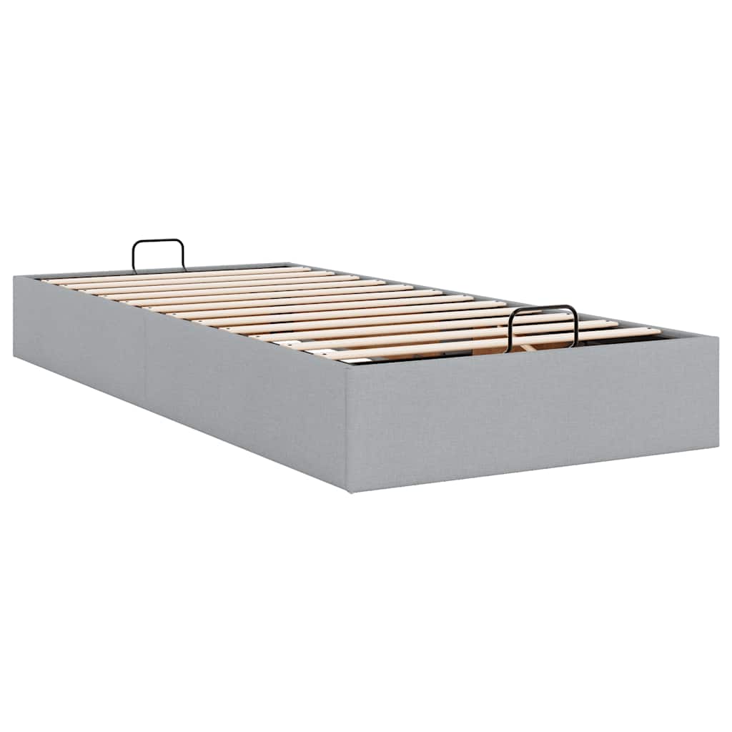 vidaXL Bed Frame No Mattress 80x200 cm Fabric Light Grey