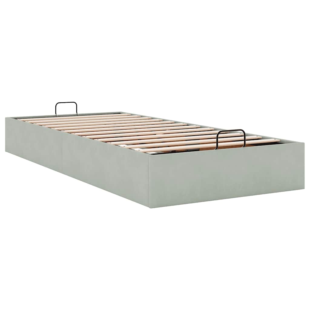 vidaXL Bed Frame without Mattress 80x200 cm Velvet Light Grey