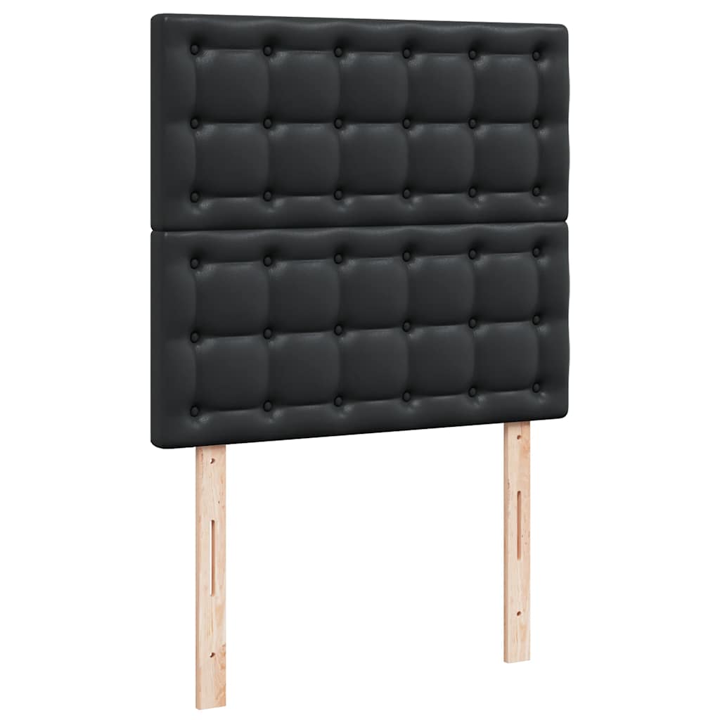 vidaXL Ottoman bed with mattresses 160x200cm artificial leather black