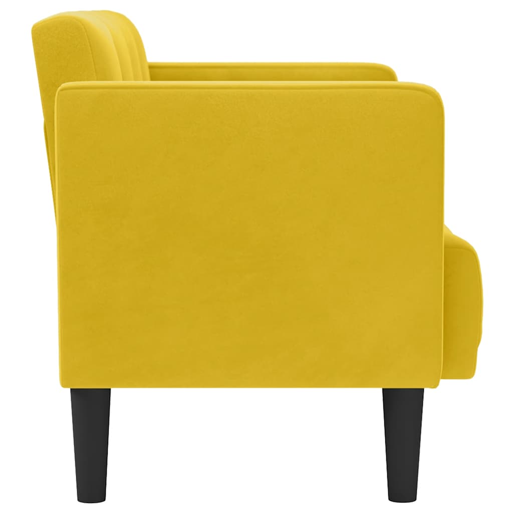 vidaXL Loveseat yellow 111 cm velvet