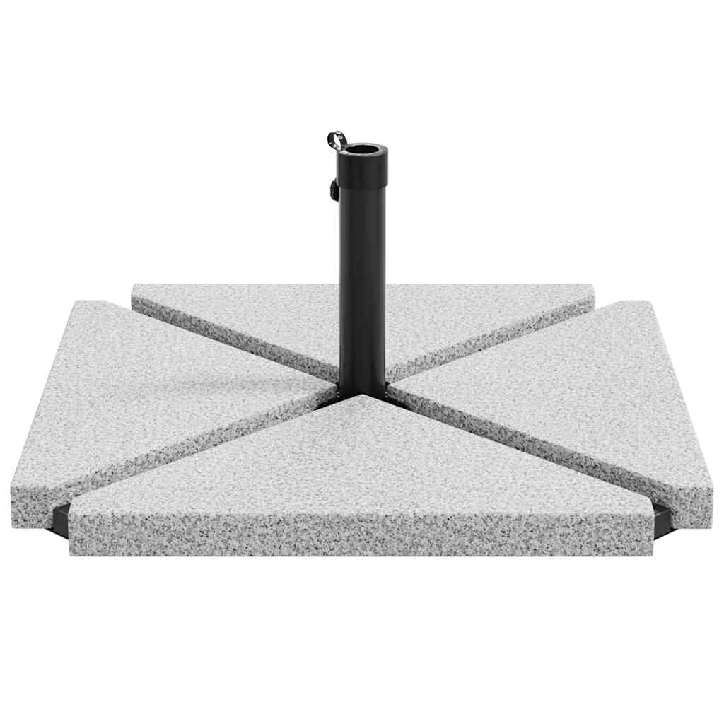 vidaXL Ensemble de 5 pieds de parasol de jardin en granit et acier