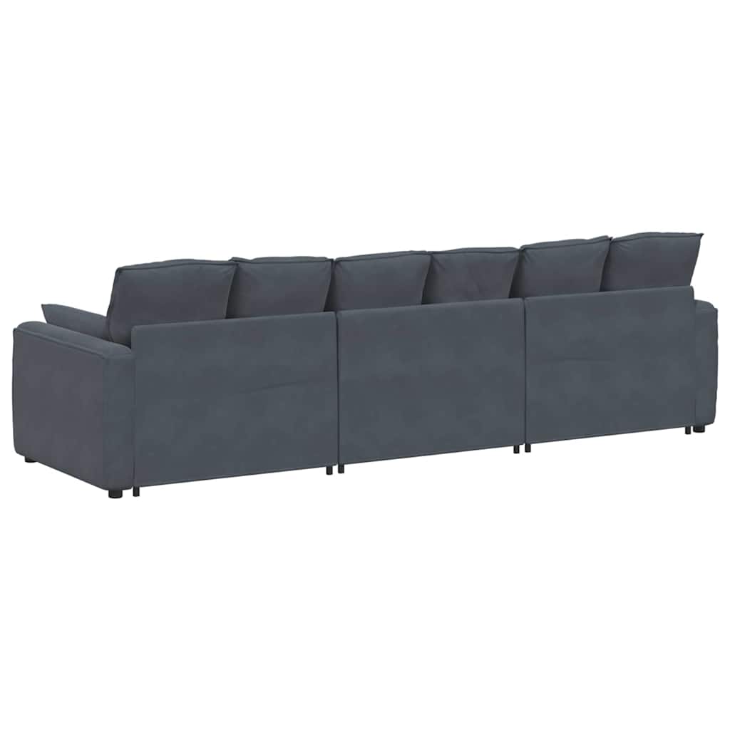 vidaXL Modulaire bank met kussens blauw