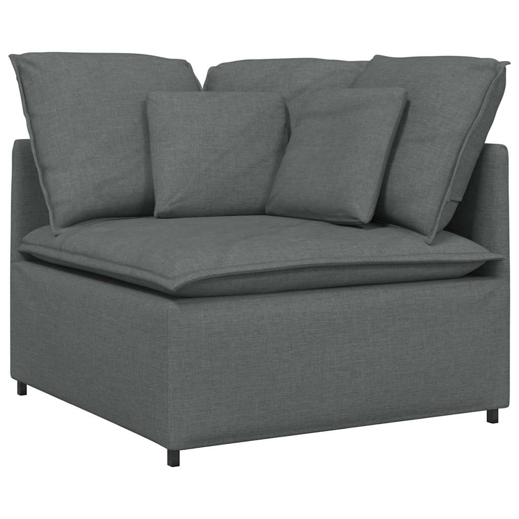 vidaXL Modular sofa with cushions fabric light grey