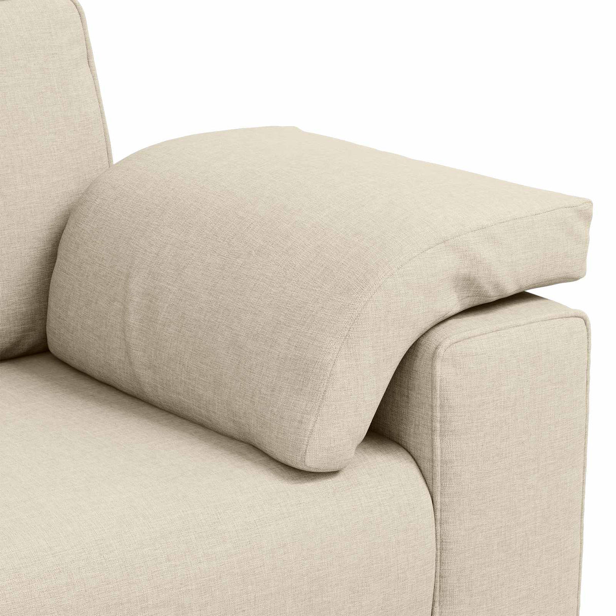 vidaXL Bank 3 pcs Beige 219 x 80 x 82 cm Linnenmix Stoffen