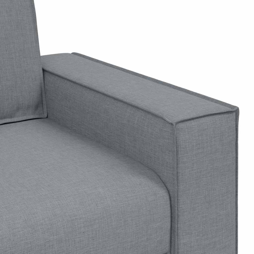 vidaXL Bank 3 pcs Lichtgrijs 220 x 80 x 84 cm Linnenmix Stoffen