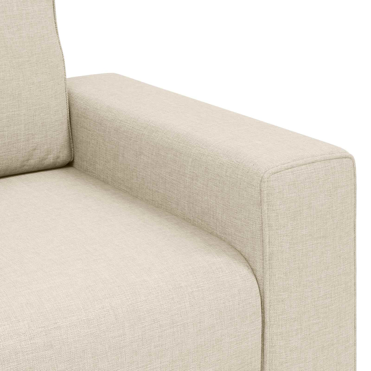 vidaXL Bank 2 pcs Beige 221 x 80 x 82 cm Linnenmix Stoffen