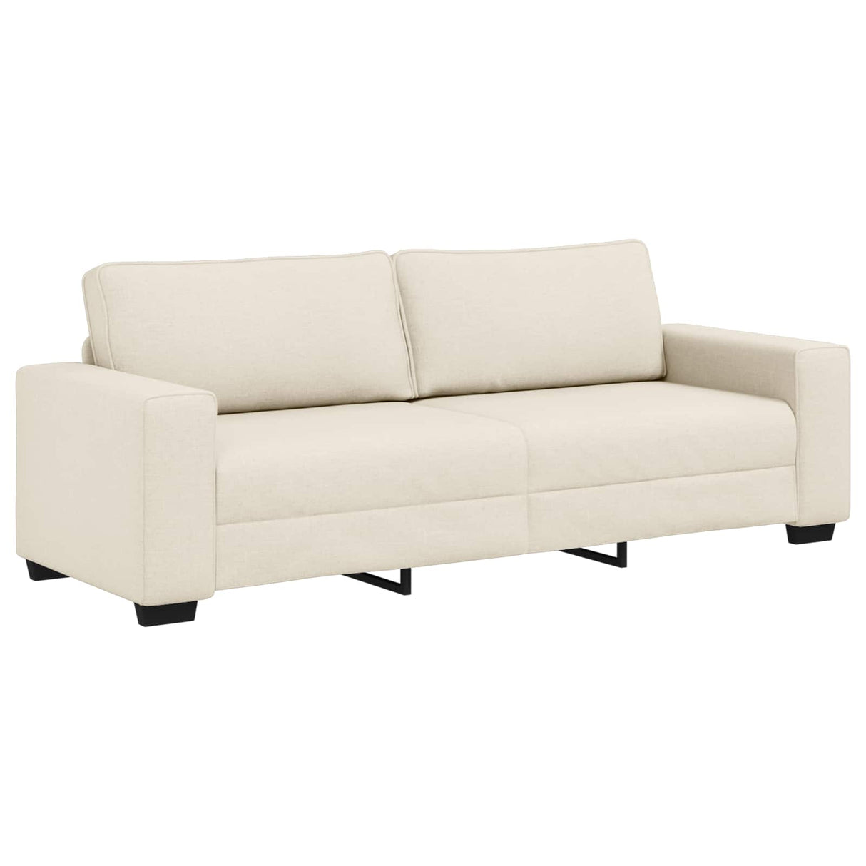 vidaXL Bank 2 pcs Beige 221 x 80 x 82 cm Linnenmix Stoffen