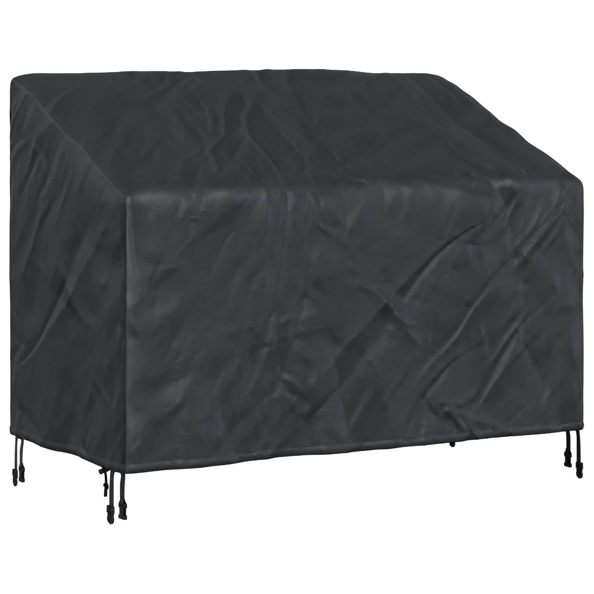 vidaXL Banc de jardin noir 134 x 70 x 65 / 94 cm 210D Oxford Stof