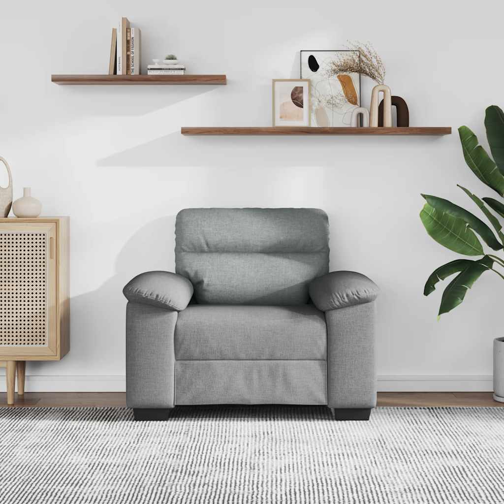 vidaXL Armchair 100x81x84 cm fabric light grey