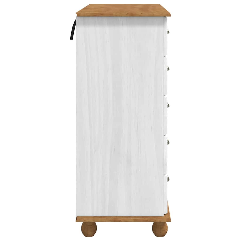vidaXL Ladeblok ASKIM Wit 91 x 40 x 95,5 cm Massief grenenhout