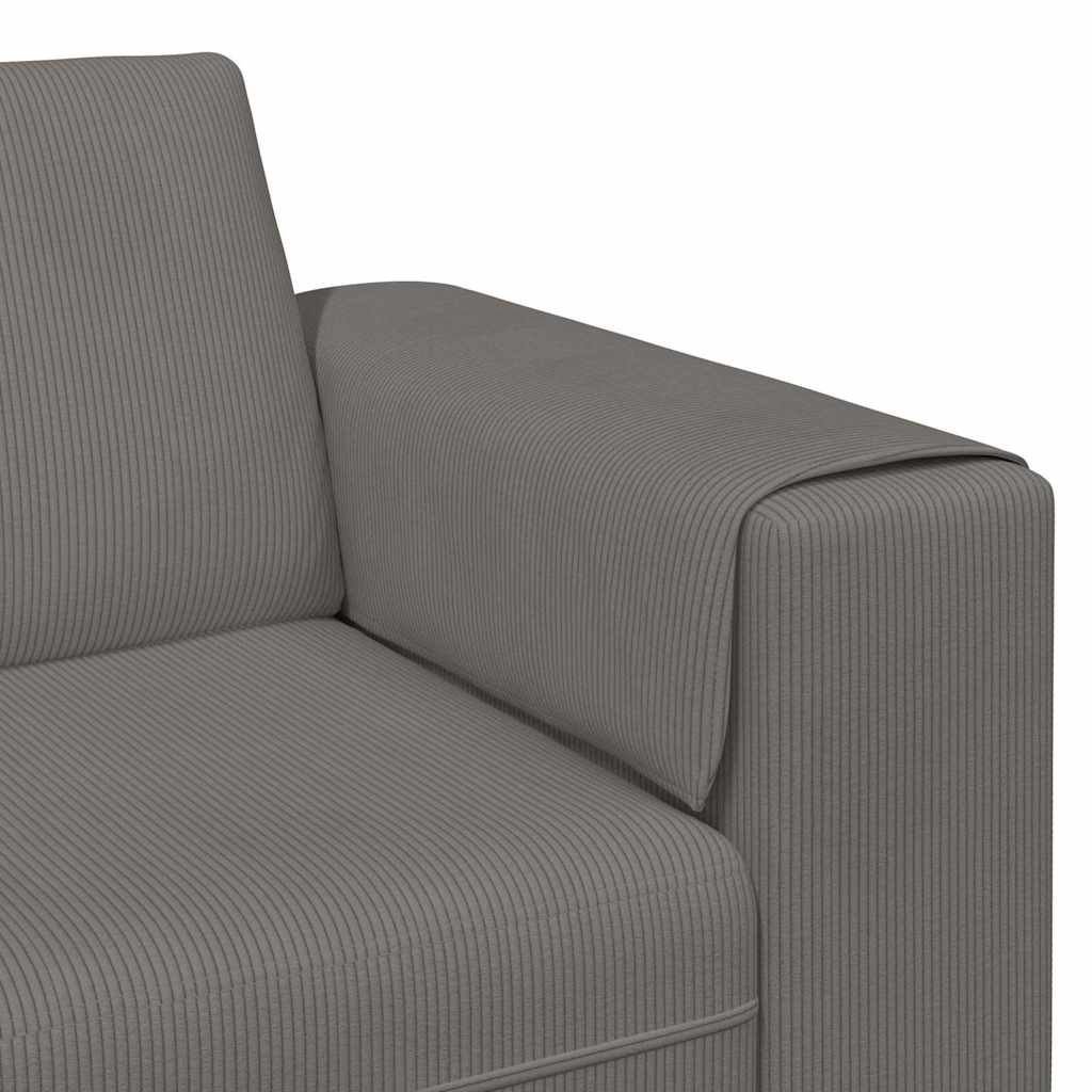 vidaXL Banque avec coussins de lumière 250 x 77 x 76 cm Tissu en velours côtelé