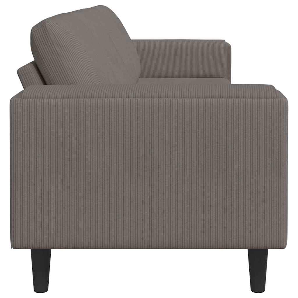 vidaXL Banque avec coussins de lumière 250 x 77 x 76 cm Tissu en velours côtelé