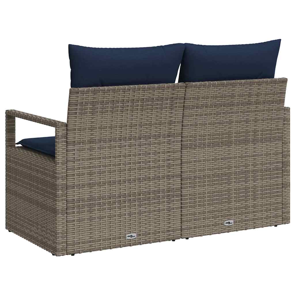 vidaXL Tuin Sofa met kussen 120 x 62 x 69 cm poly rattan
