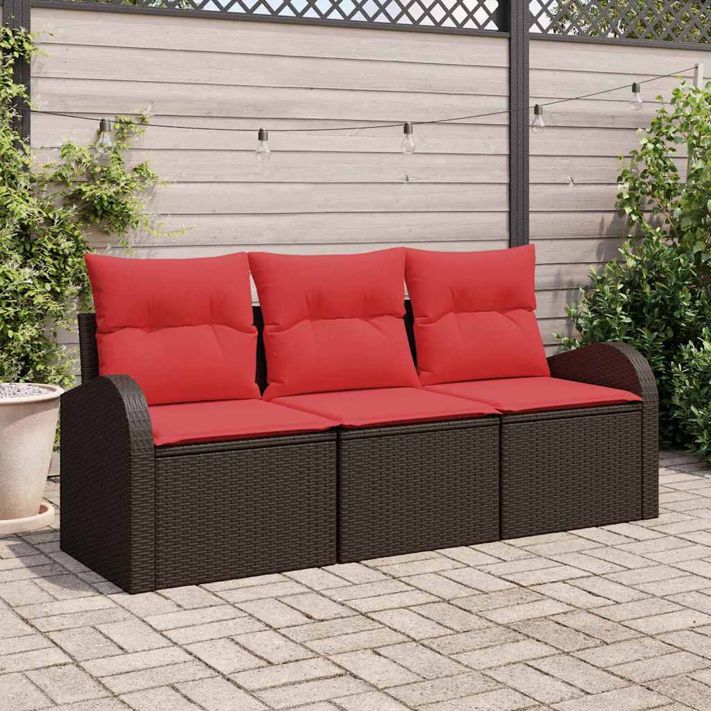 vidaXL Tuinbank Set Bruin poly rattan