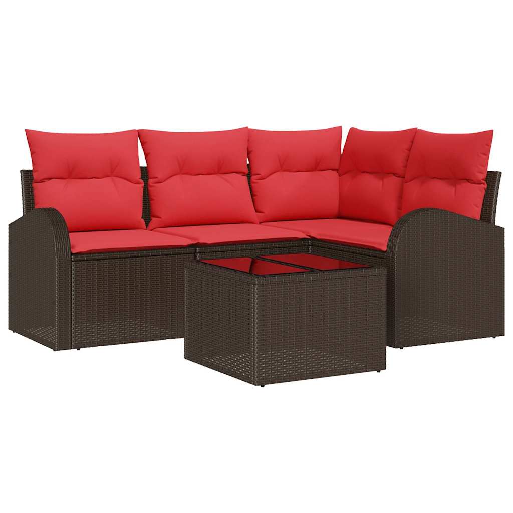 vidaXL Tuinbank Set Bruin poly rattan
