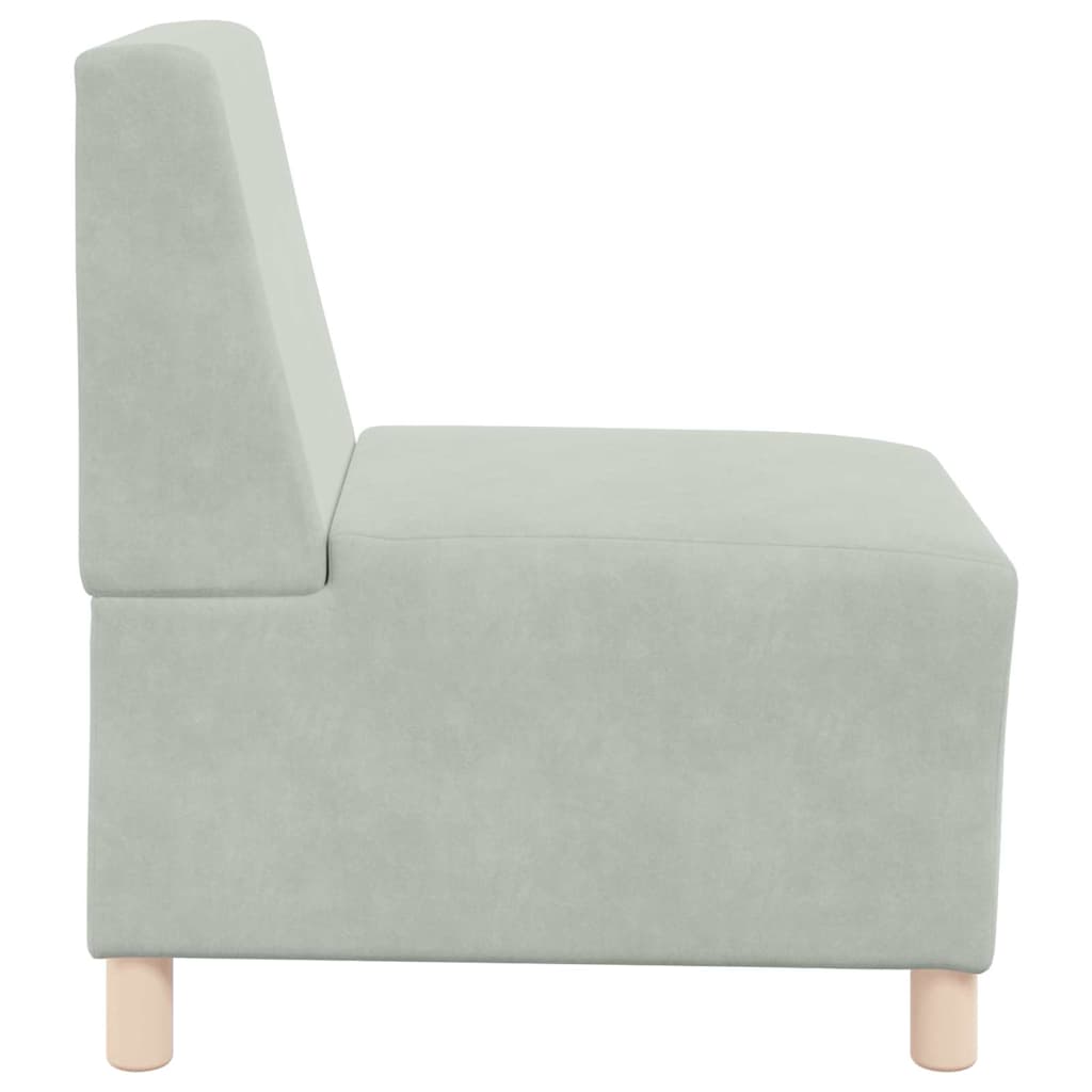 vidaXL Modulaire Sofa Eenheid Armless 2 pcs Lichtgrijs 55 x 74 x 82 cm