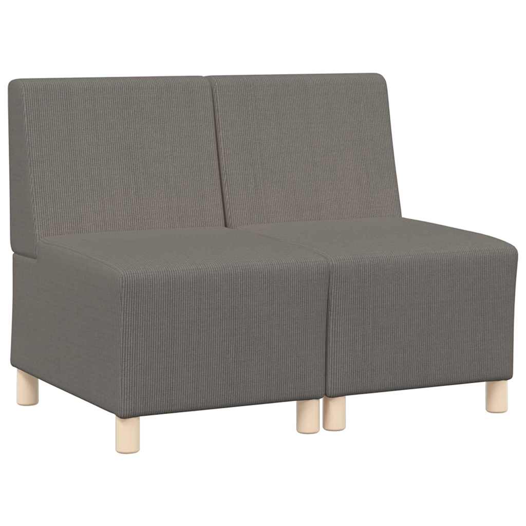 vidaXL Modulaire Sofa Eenheid Armless 2 pcs Lichtgrijs 55 x 74 x 82 cm
