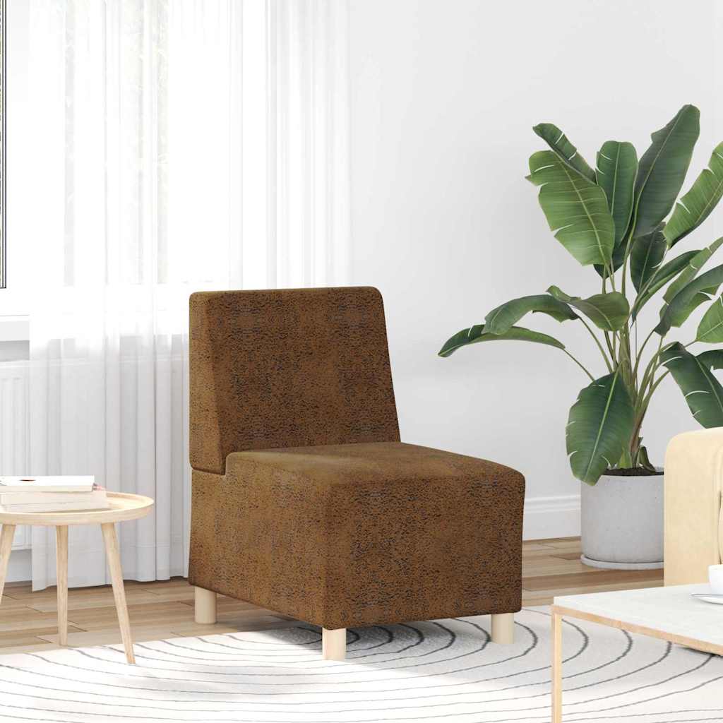 vidaXL Modulaire Sofa Eenheid Armless 2 pcs Bruin 55 x 74 x 82 cm