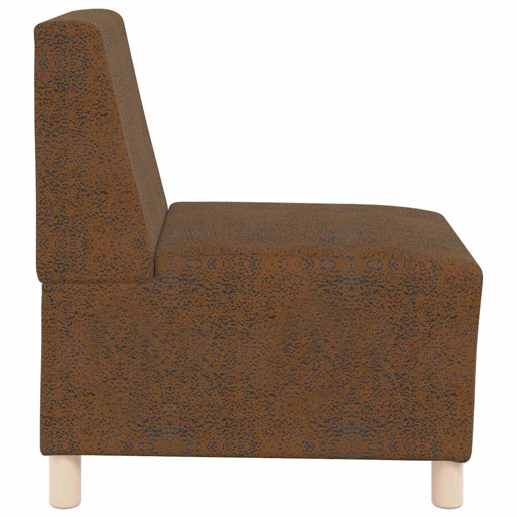 vidaXL Modulaire Sofa Eenheid Armless 2 pcs Bruin 55 x 74 x 82 cm