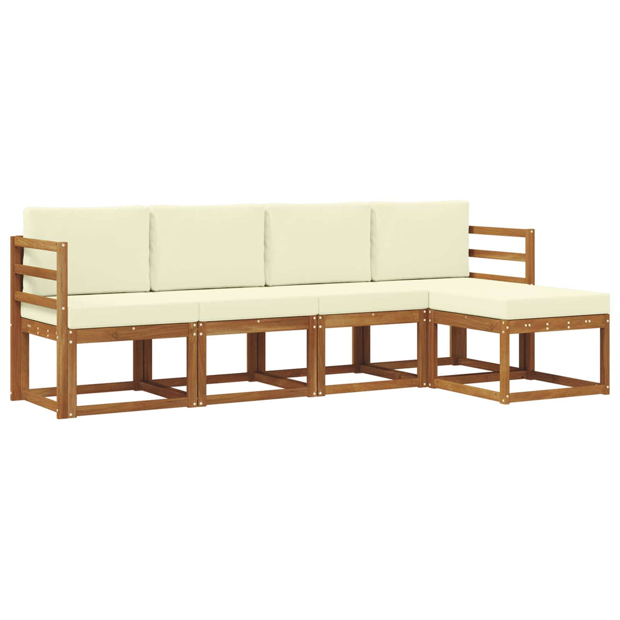 vidaXL Buiten bank set 5 pcs Naturel Massief Acacia Hout